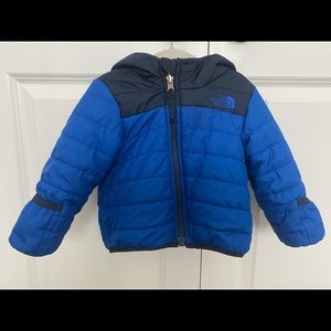 North Face reversible infant jacket blue